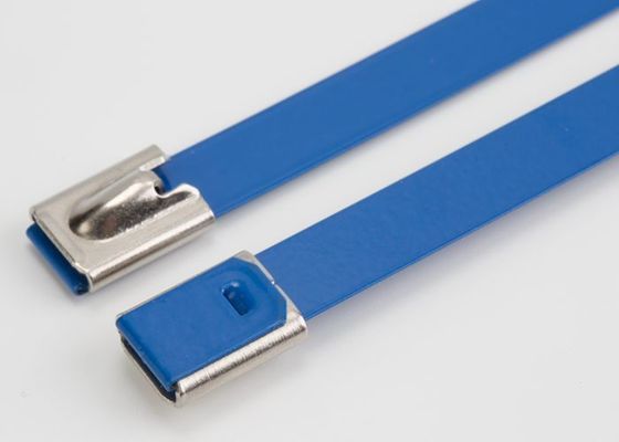 Κίνα Μπλε χρώματος εποξικοί ντυμένοι ανοξείδωτου καλωδίων δεσμοί φερμουάρ κλειδώματος δεσμών μόνοι προμηθευτής